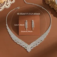 Wedding Formal Shiny Geometric Alloy Inlay Artificial Rhinestones Women's main image 2