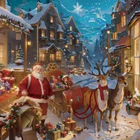 Christmas Cute Christmas House Christmas Tree Santa Claus sku image 14