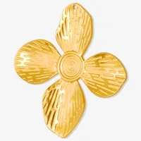 1 Piece 304 Stainless Steel 18K Gold Plated Flower Pendant main image 1