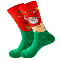 Unisex Simple Style Christmas Tree Santa Claus Cotton Crew Socks 20 PCS/Package sku image 1