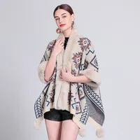 Women's Elegant Retro Lady Printing Polyester Tassel Shawl main image 1