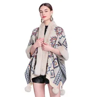 Women's Elegant Retro Lady Printing Polyester Tassel Shawl main image 5