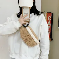 Women's Cute Bear Woolen Waist Bags main image 5