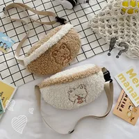 Women's Cute Bear Woolen Waist Bags main image 4