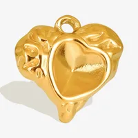 1 Piece 16 * 16mm 304 Stainless Steel 18K Gold Plated Heart Shape Pendant Jewelry Accessories main image 1