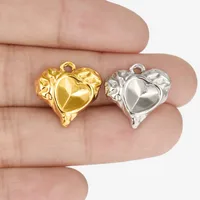 1 Piece 16 * 16mm 304 Stainless Steel 18K Gold Plated Heart Shape Pendant Jewelry Accessories main image 2