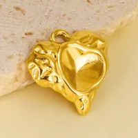 1 Piece 16 * 16mm 304 Stainless Steel 18K Gold Plated Heart Shape Pendant Jewelry Accessories main image 3