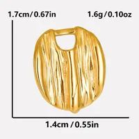 1 Piece 17*14mm 304 Stainless Steel 18K Gold Plated Geometric Pendant Jewelry Accessories sku image 2