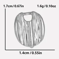 1 Piece 17*14mm 304 Stainless Steel 18K Gold Plated Geometric Pendant Jewelry Accessories sku image 1