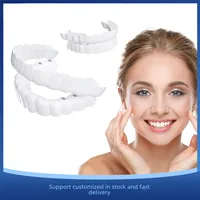 Upper And Lower Teeth Braces Snap On Smile Boxed Teeth Stickers Simulation Braces Silicone Whitening False Teeth Braces main image 1