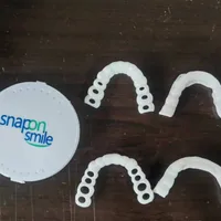 Upper And Lower Teeth Braces Snap On Smile Boxed Teeth Stickers Simulation Braces Silicone Whitening False Teeth Braces sku image 3