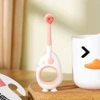 Suction Cup Duck Wanmao Children's Toothbrush 1 Pack 2-6 Years Old Cartoon Children's Fine Soft Hair Toothbrush  Wholesale main image 4