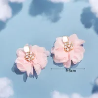 1 Pair Simple Style Classic Style Flower Lace Copper Alloy Zircon Ear Studs sku image 15