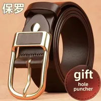 Genuine Goods POLO Paul Men's Pin Buckle Belt Pin Buckle Belt [send Puncher]] sku image 20