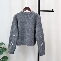 Women's Cardigan Sweater Long Sleeve Sweaters & Cardigans Casual Elegant Bow Knot main image 2