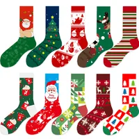 Unisex Simple Style Christmas Tree Santa Claus Cotton Crew Socks 20 PCS/Package main image 1