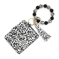 Unisex Leopard PVC Buckle Card Holders sku image 1