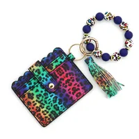 Unisex Leopard PVC Buckle Card Holders sku image 5