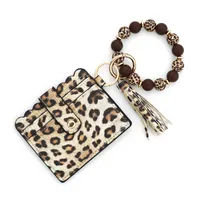 Unisex Leopard PVC Buckle Card Holders sku image 3