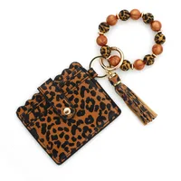 Unisex Leopard PVC Buckle Card Holders sku image 6