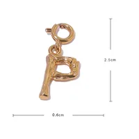 1 Piece 6*25mm Brass Letter Pendant Jewelry Accessories main image 2