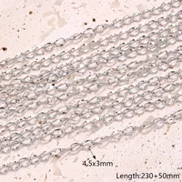 10 Strands/Package 304 Stainless Steel Box Chain Snake Chain Polished Length: 170 50mm Length: 190 50mm Length: 250 50mm Jewelry Accessories main image 6