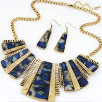 New  European And American Fashion Retro Leopard Necklace Sweater Chain Set Chain Jewelry Set main image 4