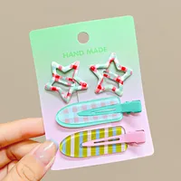 Summer Sweet Cool Girl Star Hairpin Sweet Cute Traceless Hairpin  Fruit Cosmetic Clip Hairpin Bb Clip sku image 3