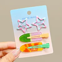 Summer Sweet Cool Girl Star Hairpin Sweet Cute Traceless Hairpin  Fruit Cosmetic Clip Hairpin Bb Clip sku image 6