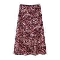 Women's Clothing Wholesale Women's Animal Print Silk Satin Texture Skirt main image 1