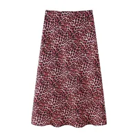 Women's Clothing Wholesale Women's Animal Print Silk Satin Texture Skirt main image 2