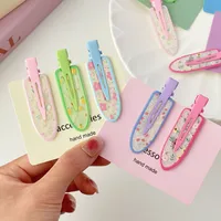 Cute Jelly Seamless Hairpin Women's Bangs Side Shattered Hairpin Cosmetic Clip  Hairpin Sweet One-word Clip Headwear main image 2