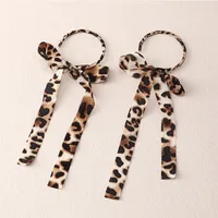 S925 Silver Needle Bow Chiffon Leopard Earrings Earrings Light Luxury High-end Sense Summer Vacation Elegant Earrings main image 2