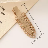 New Korean Version Of Rhinestone Alloy Seamless Hairpin Chain Ring Side Clip DIY Handmade  Finished Hairpin sku image 2