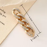 New Korean Version Of Rhinestone Alloy Seamless Hairpin Chain Ring Side Clip DIY Handmade  Finished Hairpin sku image 12