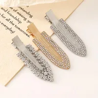 New Korean Version Of Rhinestone Alloy Seamless Hairpin Chain Ring Side Clip DIY Handmade  Finished Hairpin sku image 18