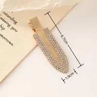 New Korean Version Of Rhinestone Alloy Seamless Hairpin Chain Ring Side Clip DIY Handmade  Finished Hairpin sku image 1