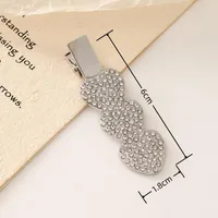 New Korean Version Of Rhinestone Alloy Seamless Hairpin Chain Ring Side Clip DIY Handmade  Finished Hairpin sku image 7