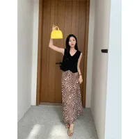 Aixiri  Summer Fashionable Animal Pattern Rubber Waist Slimming Draping Long Textured Skirt 11662 main image 3