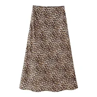 Spring New Women's Clothing  Style Fashion Animal Print Silk Satin Texture Skirt 73855 main image 1