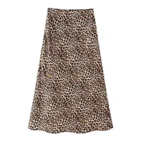 Spring New Women's Clothing  Style Fashion Animal Print Silk Satin Texture Skirt 73855 main image 5