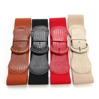 Waist Cover   Dress Women's Belt Leather Buckle Animal Print Elastic Wide Belt Women main image 3