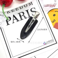 6cm Seamless Hairpin Duckbill Clip Diy Handmade Material Cream Gel Handmade Hairpin Clip Side Clip Accessories sku image 12