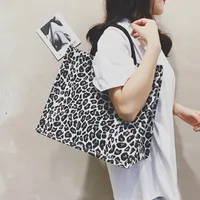 Canvas Women's Bag  New Korean-style Animal Pattern Internet Popular Tote Bag Simple Design Canvas Mending Class Bag For College Students main image 3