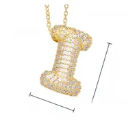 26 English Letter Necklace  Copper Gold Plated Micro-inlaid Zircon Pendant Fashion Jewelry  Hot Sale Clavicle Chain sku image 19