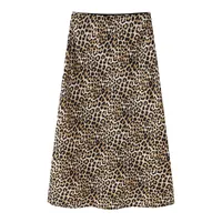 Wholesale  Summer New Women's Animal Print Silk Satin Texture Skirt Women main image 3