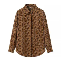 MYDY  Wholesale Women's Clothing  New Fashion  Casual Animal Print Long Sleeve Shirt A11067 main image 4