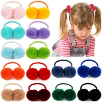 Girl'S Cute Round Hairball Rubber Band Hair Tie main image 2