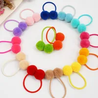 Girl'S Cute Round Hairball Rubber Band Hair Tie main image 3