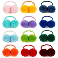 Girl'S Cute Round Hairball Rubber Band Hair Tie main image 4